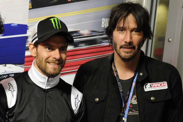 Cal Crutchlow mit Schauspieler Keanu Reeves