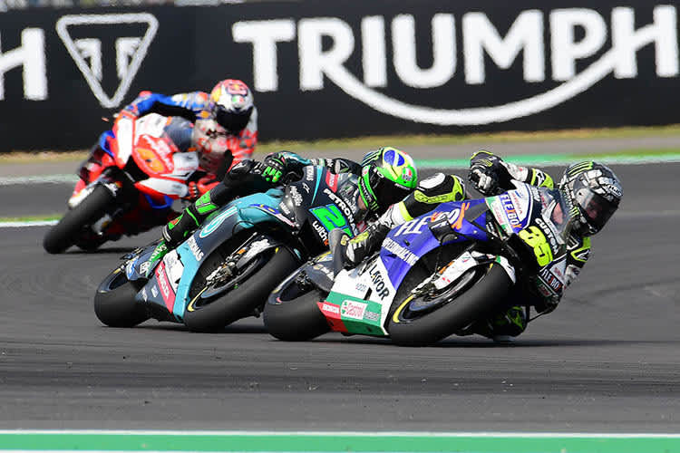 Im Rennen: Cal Crutchlow (35) vor Morbidelli und Miller (43)