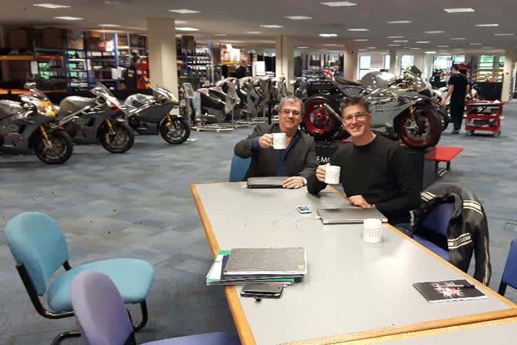 Norton in Spanien: Joaquin Cunat und Pablo Silvan von Norton Iberia und Ducati Iberia