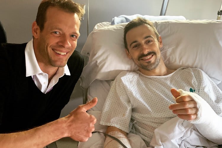 Eugene Laverty mit Alex Wurz