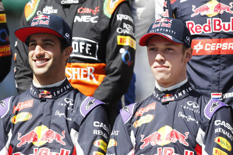 Daniel Ricciardo und Daniil Kvyat dürfen auch 2016 mit Renault-Power ausrücken