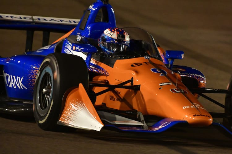 Scott Dixon testete die Schutzscheibe auch im Flutlicht