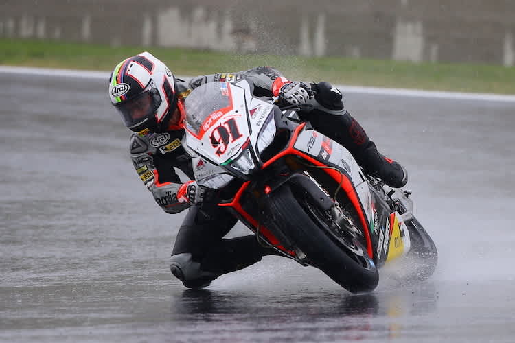 Aprilia-Pilot Leon Haslam ist ein Regenspezialist