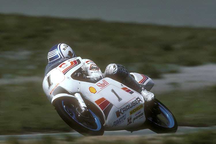 Stefan Dörflinger 1985 in Assen auf seiner 80-ccm-Krauser