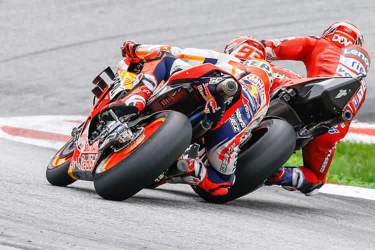 Marc Márquez und Andrea Dovizioso kämpften bis zum Schluss um den Österreich-Sieg