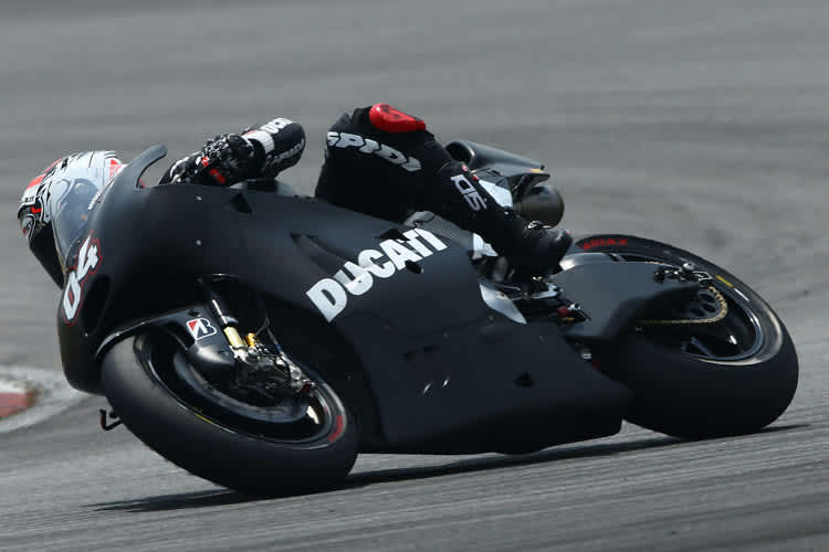 Andrea Dovizioso auf der neuen GP14