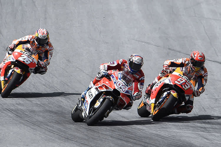 Andrea Doviziso gegen Marc Márquez