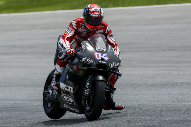 Andrea Dovizioso mit der Ducati Baujahr 2016: Chassis «Made in Switzerland»
