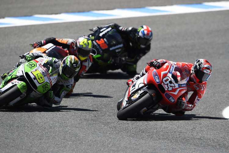 Andrea Dovizioso setzte sich gegen Bautista und Espargaró durch