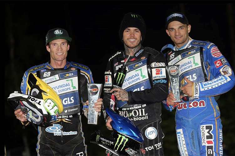 Die Top-3 von Teterow: Jason Doyle, Tai Woffinden und Bartosz Zmarzlik