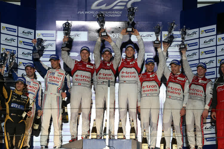 Das Podium in Schanghai