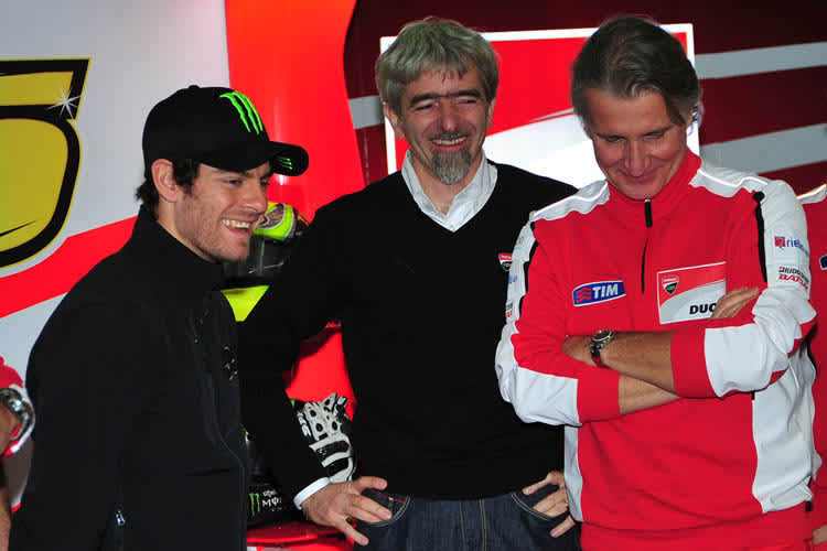 Test in Valencia: Crutchlow, Dall´Igna und Sportdirektor Ciabatti