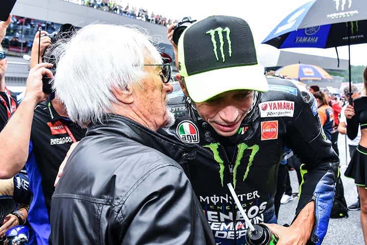 Bernie Ecclestone mit Valentino Rossi