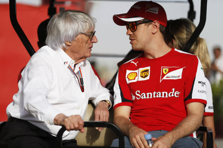 Bernie Ecclestone (hier mit Sebastian Vettel)