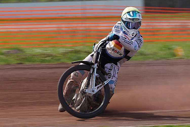 Im Finale des Herxheim-GP fuhr Erik Riss auf Rang 3