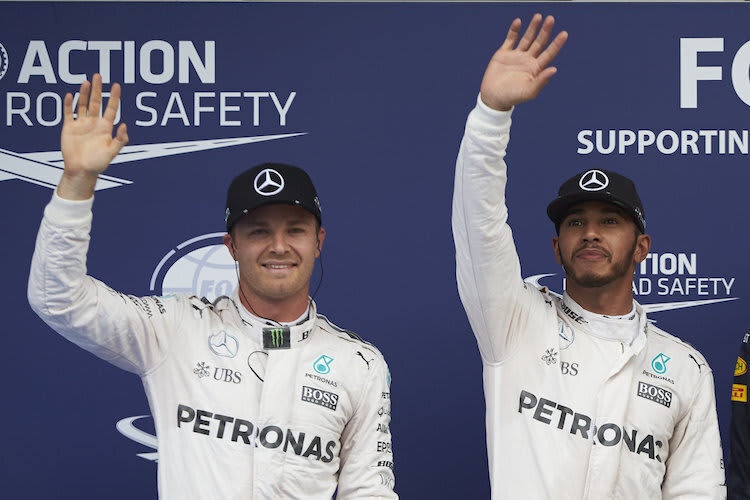 Nico Rosberg und Lewis Hamilton