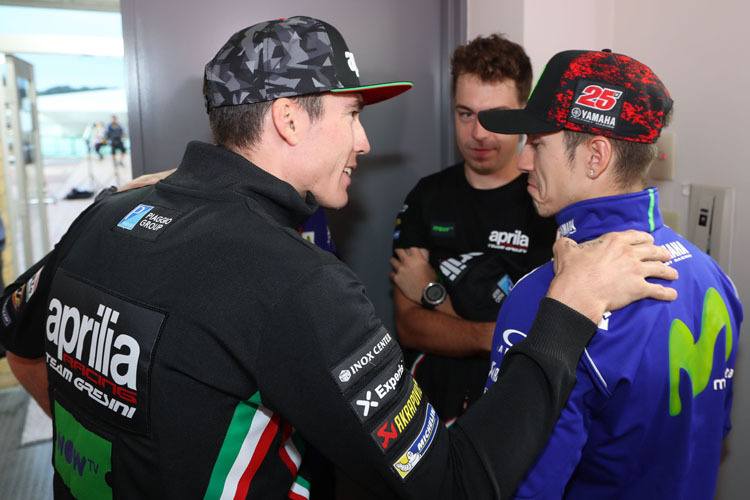Aleix Espargaró mit Maverick Viñales in Japan