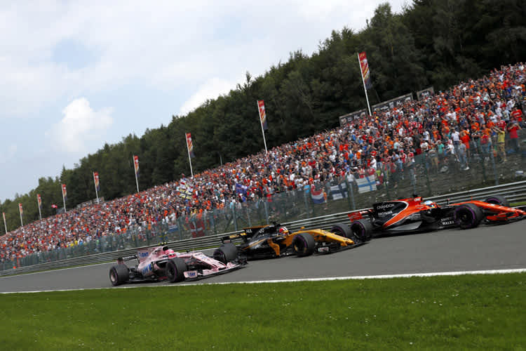 Nico Hülkenberg erkämpfte sich auf dem Circuit de Spa-Francorchamps acht WM-Punkte