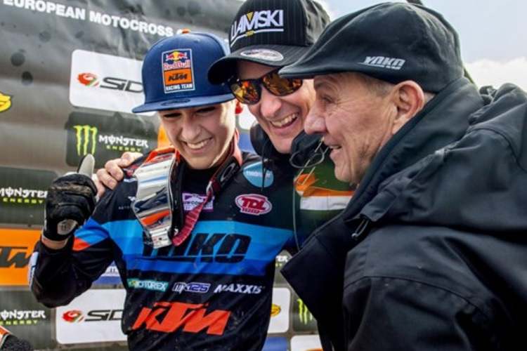 Drei Motoctoss-Generationen mit Liam, Stefan und Harry Everts