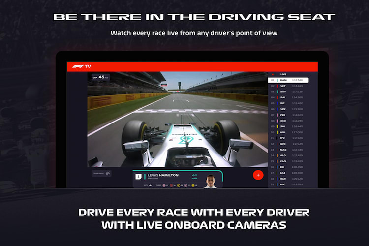 So wirbt die Formel 1 für den Live-Stream