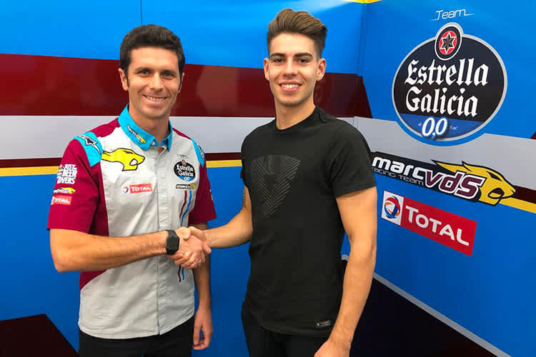 Teamchef Joan Olivé mit Augusto Fernández