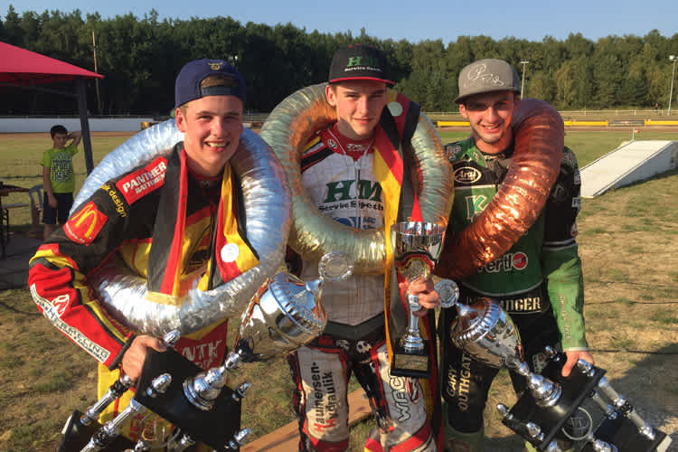 Die drei besten deutschen Junioren: Lukas Fienhage, Michael Härtel und Daniel Spiller (v.l.)