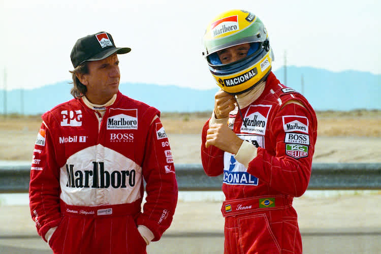 Emerson Fittipaldi und Ayrton Senna