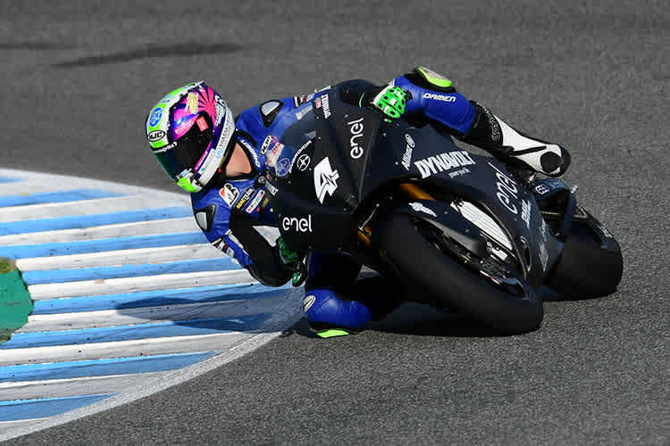 Marvin Fritz fährt in Jerez mit Strom