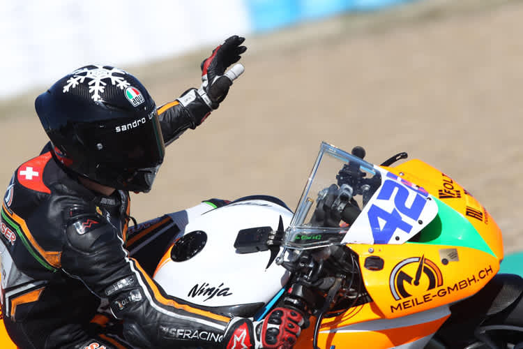 Sandro Furter auf der Kawasaki