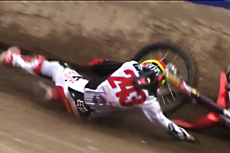 WM-Leader Tim Gajser stürzte in Trentino auch im zweiten Lauf