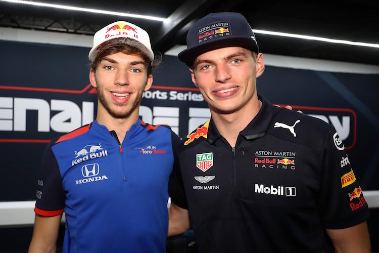 Pierre Gasly und Max Verstappen
