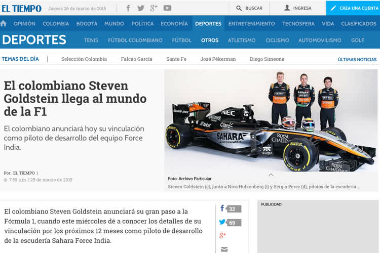 So wird in Südamerika über Steven Goldstein berichtet