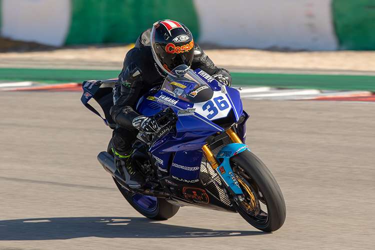 Thomas Gradinger bei den Testfahrten