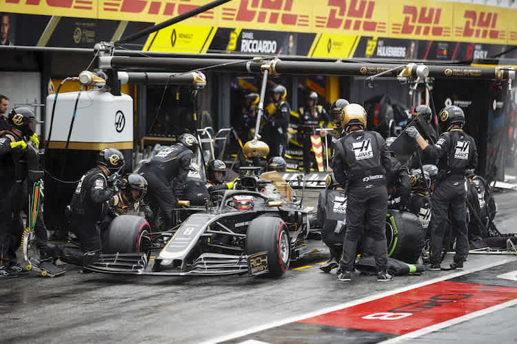 In Hockenheim absolvierte die Boxencrew die meisten Reifenwechsel