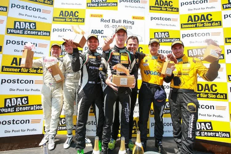 Podium im Rennen am Sonntag