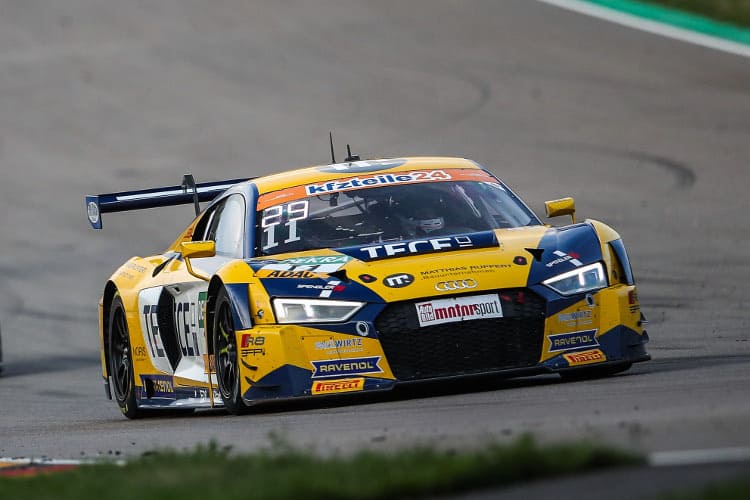 Sieger beim ADAC GT Masters auf dem Sachsenring: Der Audi R8 LMS von Elia Erhart/Pierre Kaffer