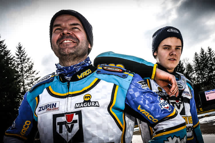 Beim Training in Schweden: Günther (li.) gegen Luca Bauer