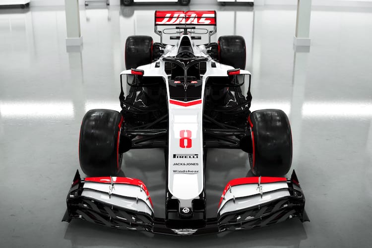 Der VF-20 glänzt wieder in den alten Haas-Farben  