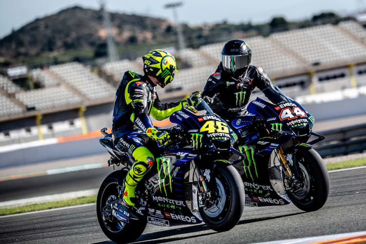 Rossi und Hamilton in Valencia