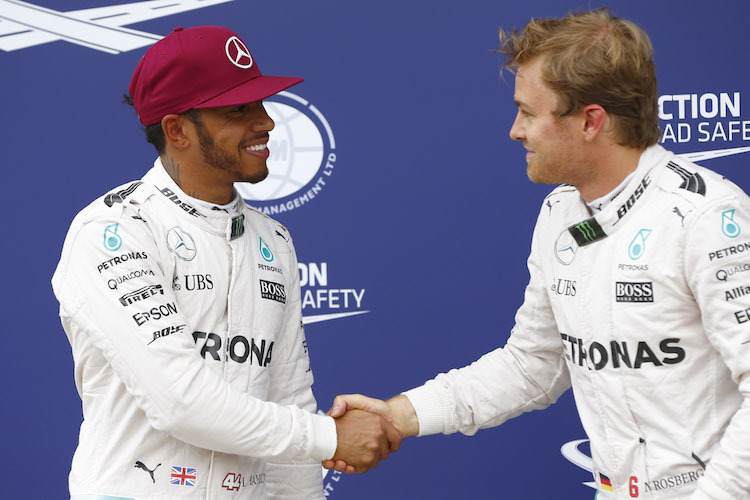 Weltmeister Lewis Hamilton und Nico Rosberg