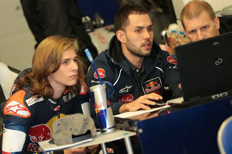 Jerez-Test im November: Karel Hanika (li.) und Teamchef Ajo (re.)