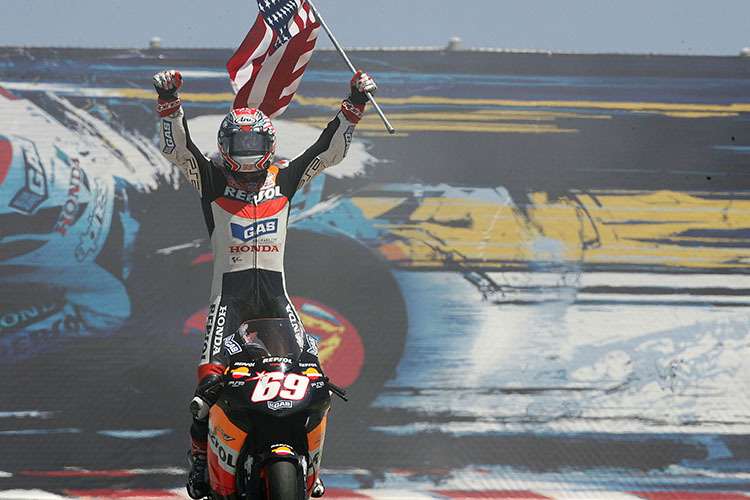 Nicky Hayden triumphierte 2005 in Laguna Seca