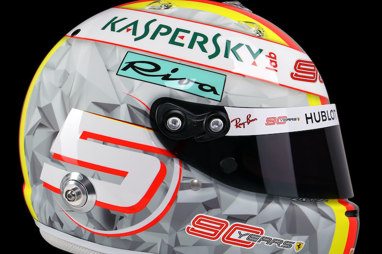 Der neue Helm von Sebastian Vettel