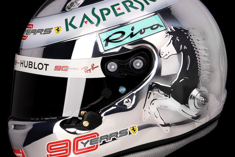 Der neue Helm von Sebastian Vettel