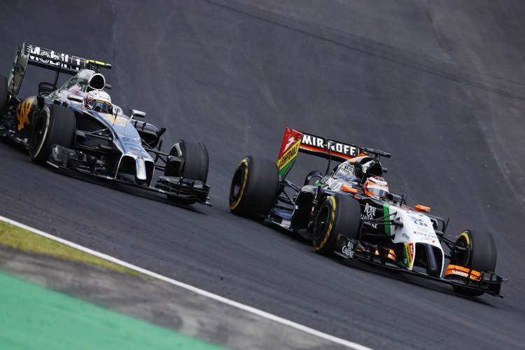 Nico Hülkenberg gegen Kevin Magnussen in Brasilien 2014