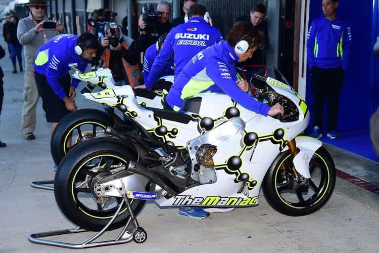 Andrea Iannones Suzuki-Bike beim Valencia-Test 2016