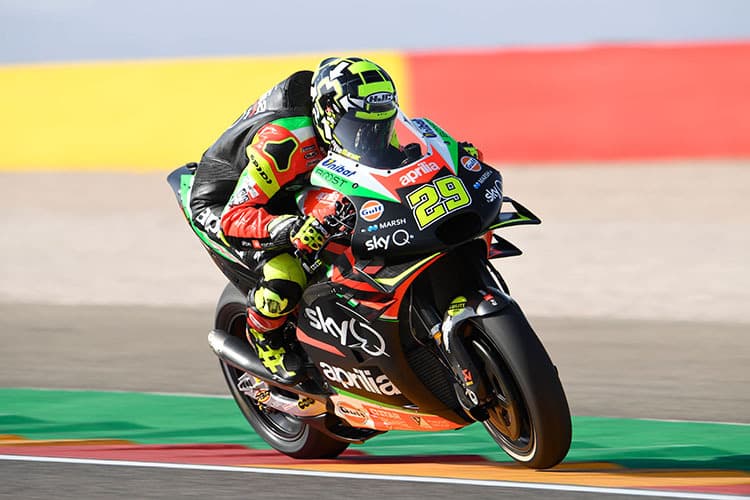 Andrea Iannone auf der Aprilia RS-GP 19: Nur Platz 15 in Buriram