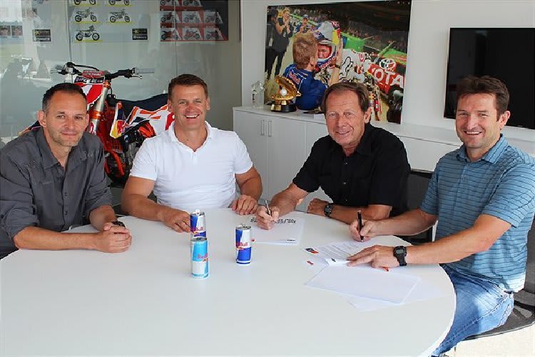 KTM-Familienbild: Jonas, Beirer, De Coster und Harrison (v.l.)