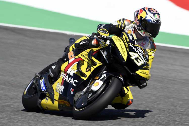 Jack Miller war in Mugello dank Teampartner Lamborghini mit einer gelb-schwarzen Lackierung am Start