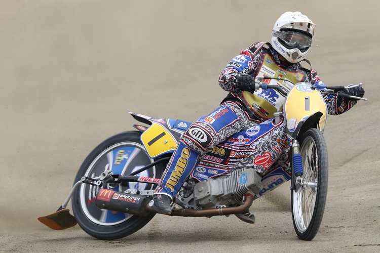 Jannick de Jong auf dem Speedway-Bike von Hocob